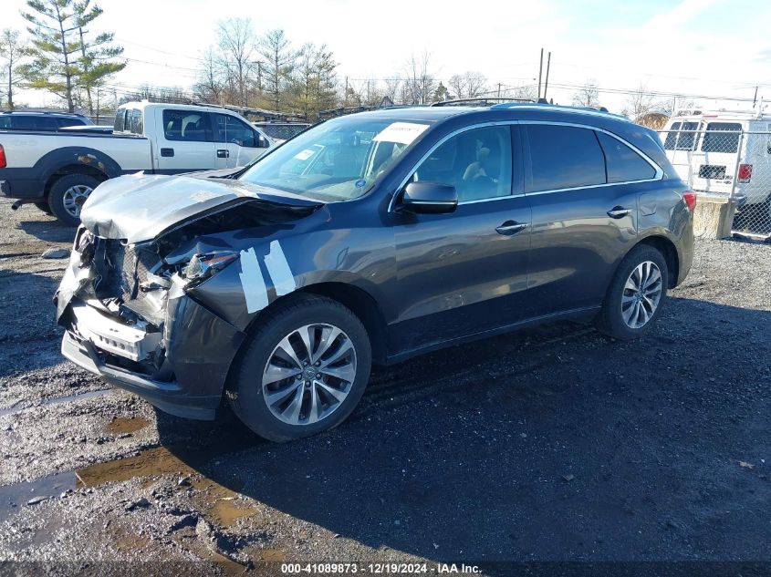 VIN 5FRYD4H42EB003396 2014 ACURA MDX no.2