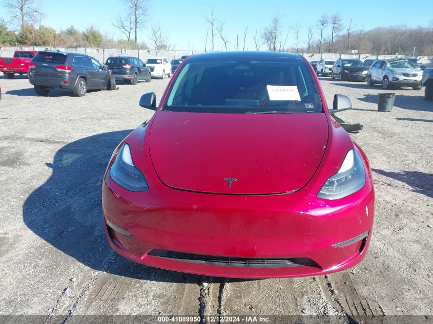 2024 Tesla Model Y Long Range Dual Motor All-Wheel Drive VIN: 7SAYGDEEXRA286352 Lot: 41089950