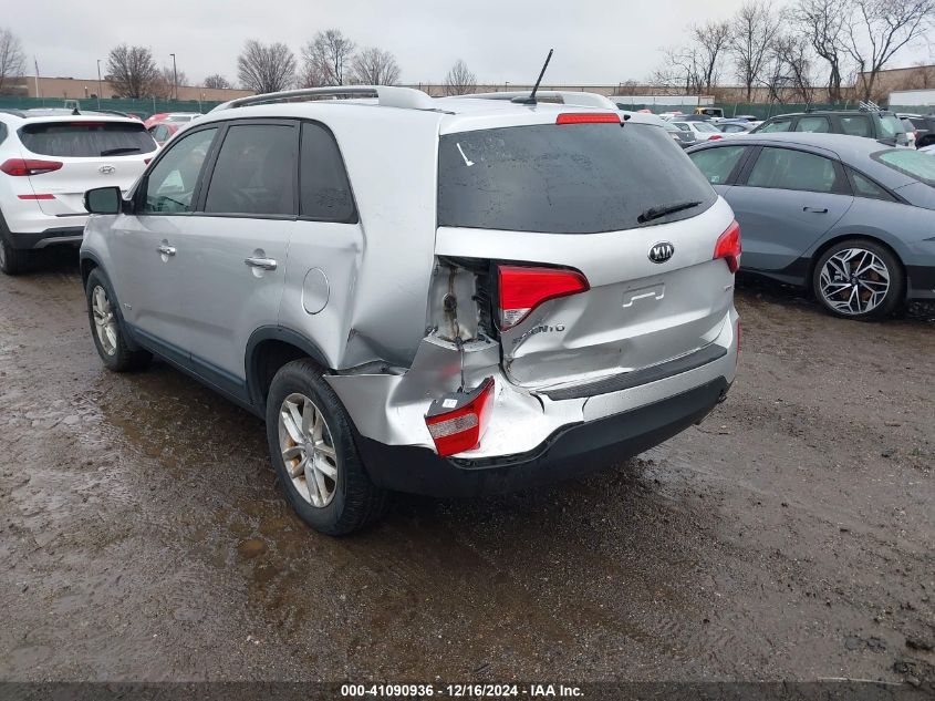 2015 Kia Sorento Lx V6 VIN: 5XYKTDA70FG554967 Lot: 41090936