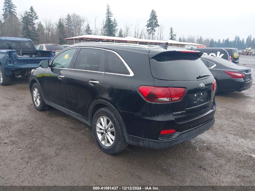 2019 Kia Sorento 2.4L Lx VIN: 5XYPG4A39KG567668 Lot: 41091437