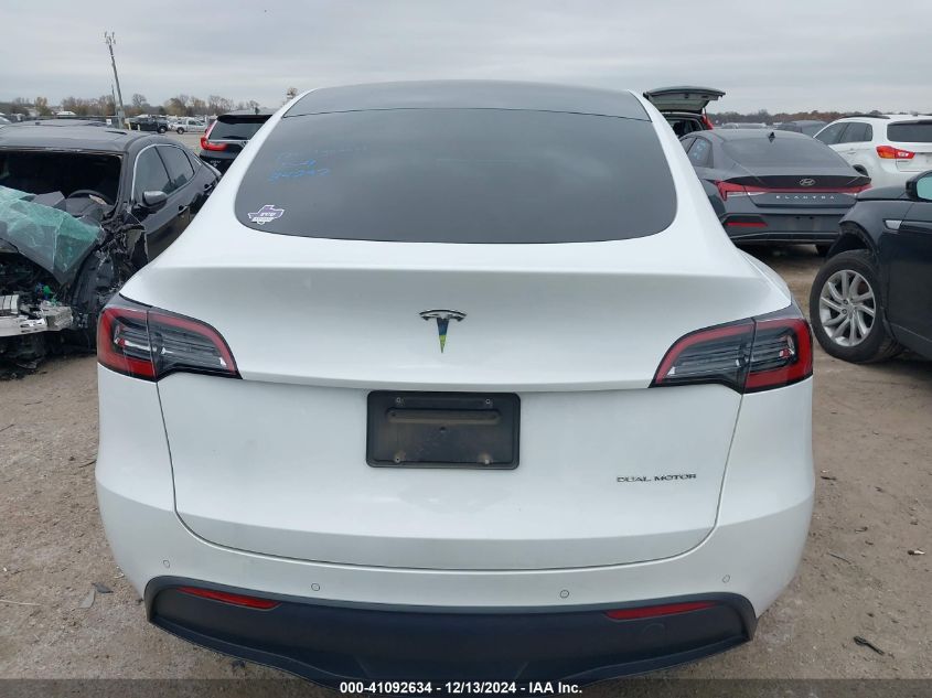 2022 Tesla Model Y Long Range Dual Motor All-Wheel Drive VIN: 7SAYGDEE9NF314297 Lot: 41092634