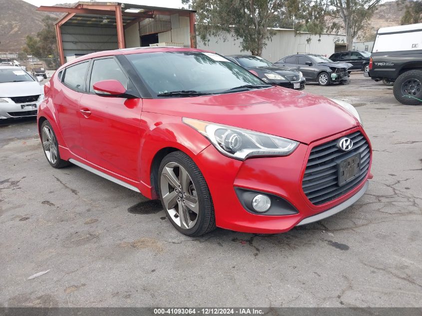 2013 Hyundai Veloster Turbo W/Black VIN: KMHTC6AE7DU124357 Lot: 41093064