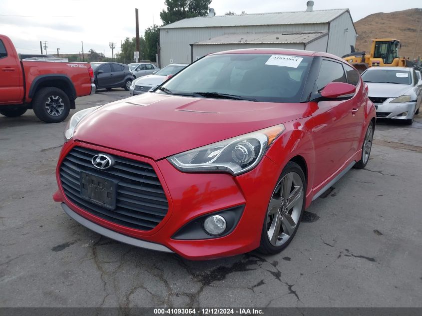 2013 HYUNDAI VELOSTER TURBO - KMHTC6AE7DU124357