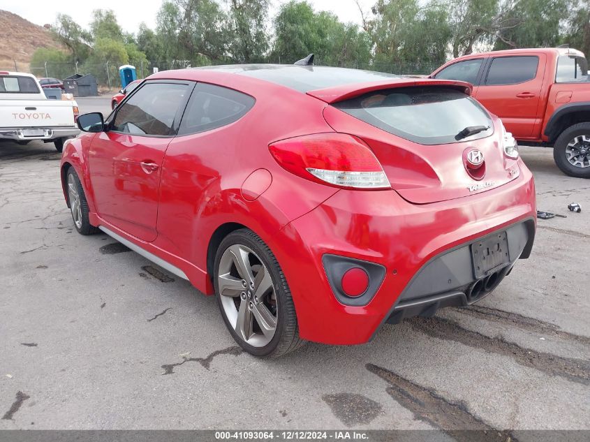 2013 HYUNDAI VELOSTER TURBO - KMHTC6AE7DU124357