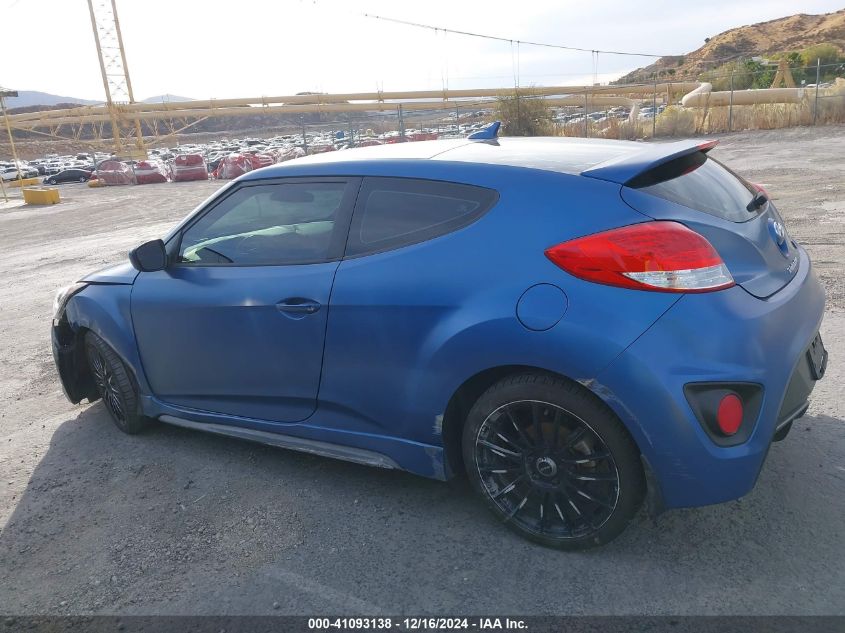 2016 Hyundai Veloster Turbo Rally Edition VIN: KMHTC6AE4GU257825 Lot: 41093138