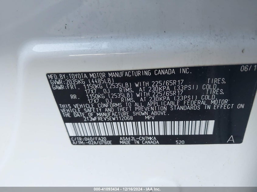 2014 TOYOTA RAV4 XLE - 2T3WFREV5EW112068