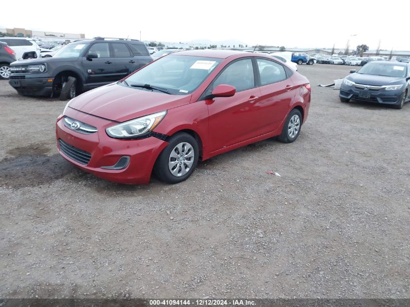 VIN KMHCT4AE0HU377692 2017 Hyundai Accent, SE no.2