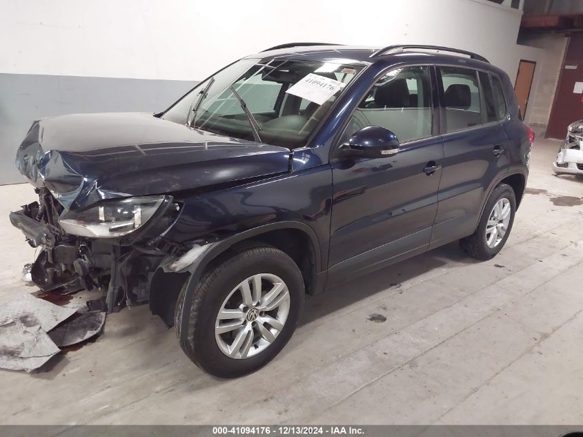 VIN WVGBV7AX4GW588521 2016 Volkswagen Tiguan, S no.2