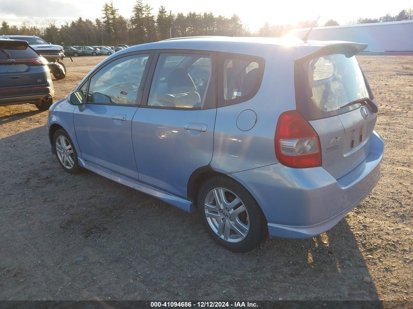 2008 HONDA FIT VIN: JHMGD38638S039015