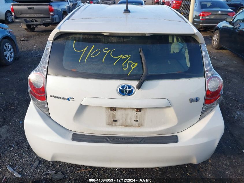 2012 Toyota Prius C Three VIN: JTDKDTB31C1508983 Lot: 41094959