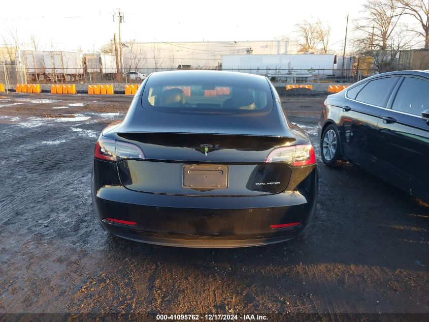 2021 Tesla Model 3 Long Range Dual Motor All-Wheel Drive VIN: 5YJ3E1EB4MF044881 Lot: 41095762