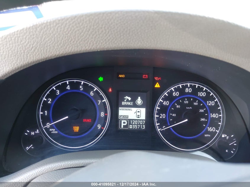2011 INFINITI G37X VIN: JN1CV6AR6BM357034