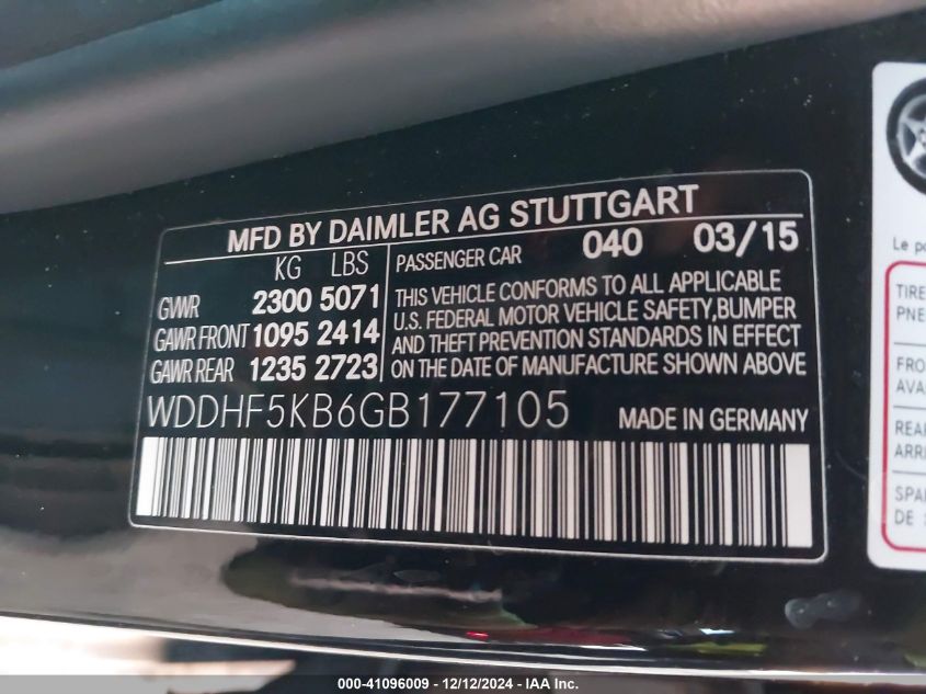 VIN WDDHF5KB6GB177105 2016 Mercedes-Benz E 350 no.9