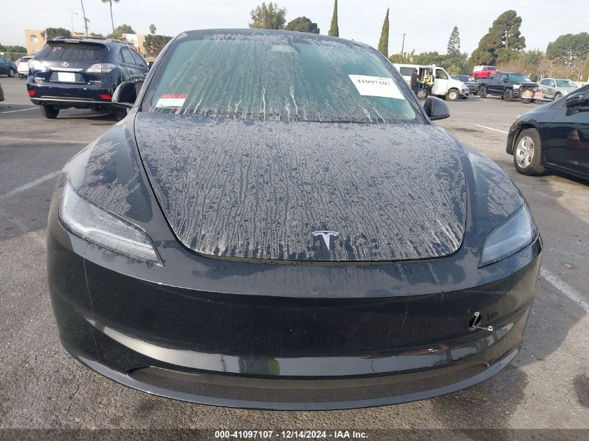 2024 Tesla Model 3 Long Range Dual Motor All-Wheel Drive/Rear-Wheel Drive VIN: 5YJ3E1EA1RF846819 Lot: 41097107