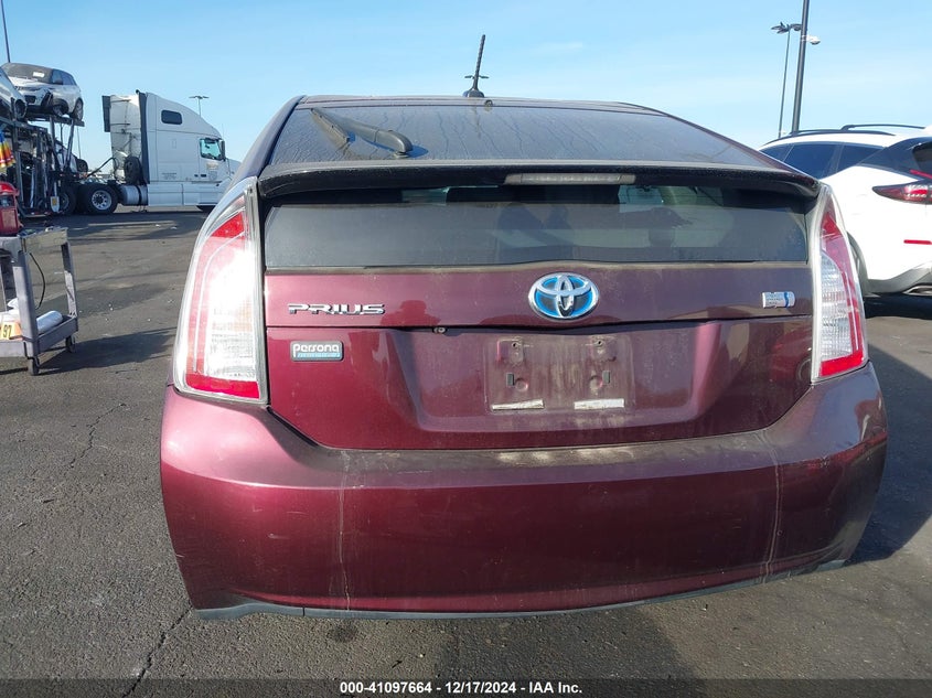 2013 TOYOTA PRIUS VIN: JTDKN3DU9D5625482