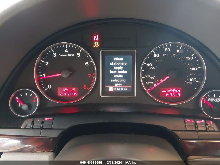 2006 Audi A4 3.2 VIN: WAUDG78E56A041360 Lot: 41098054