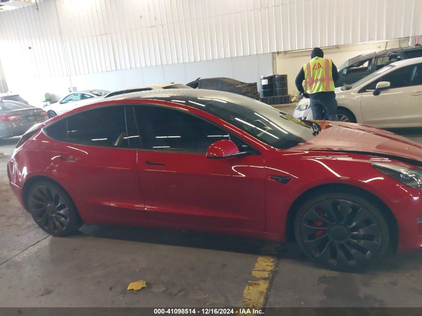 2021 Tesla Model 3 Performance Dual Motor All-Wheel Drive VIN: 5YJ3E1EC5MF914582 Lot: 41098514