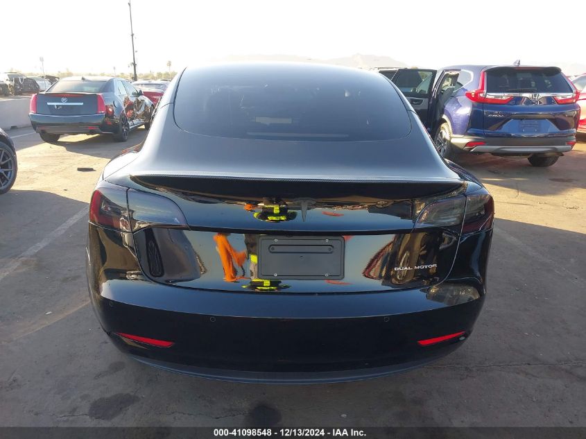 2022 Tesla Model 3 Long Range Dual Motor All-Wheel Drive VIN: 5YJ3E1EB5NF313360 Lot: 41098548