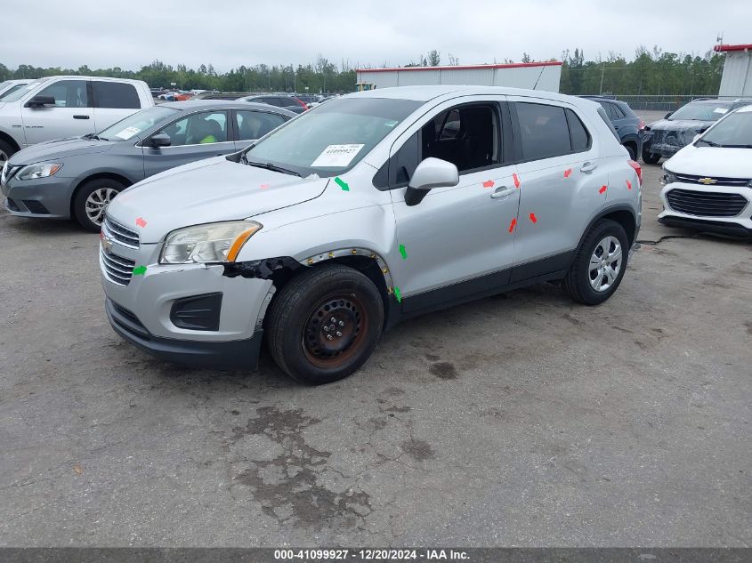 VIN KL7CJKSB7GB761379 2016 Chevrolet Trax, 1LS no.2