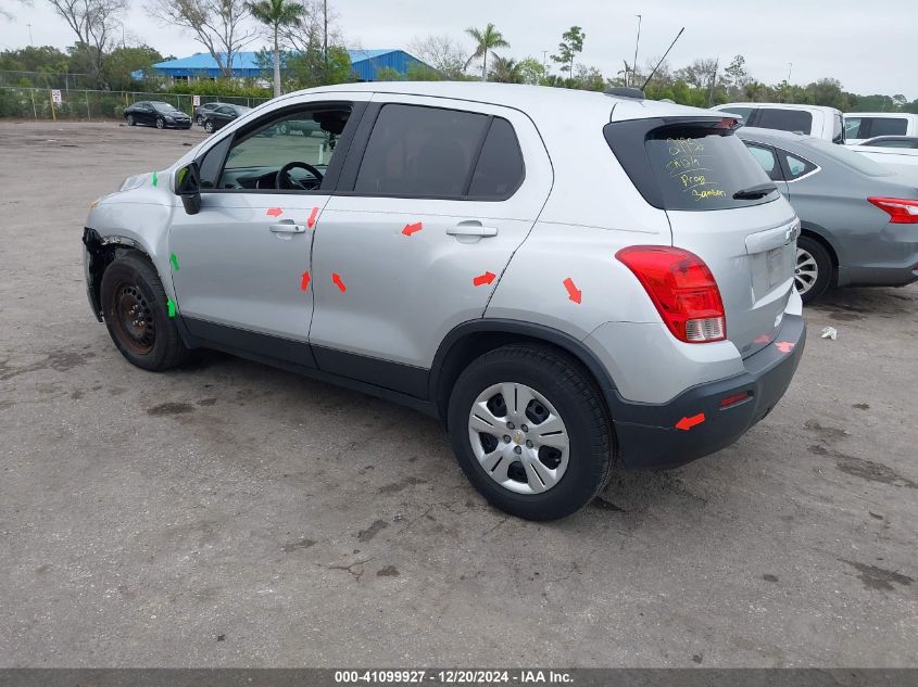 VIN KL7CJKSB7GB761379 2016 Chevrolet Trax, 1LS no.3