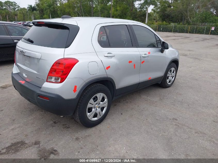 VIN KL7CJKSB7GB761379 2016 Chevrolet Trax, 1LS no.4