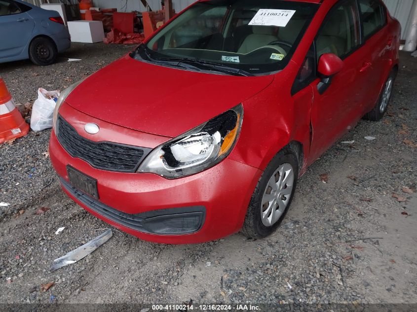 2013 Kia Rio Lx VIN: KNADM4A32D6309037 Lot: 41100214