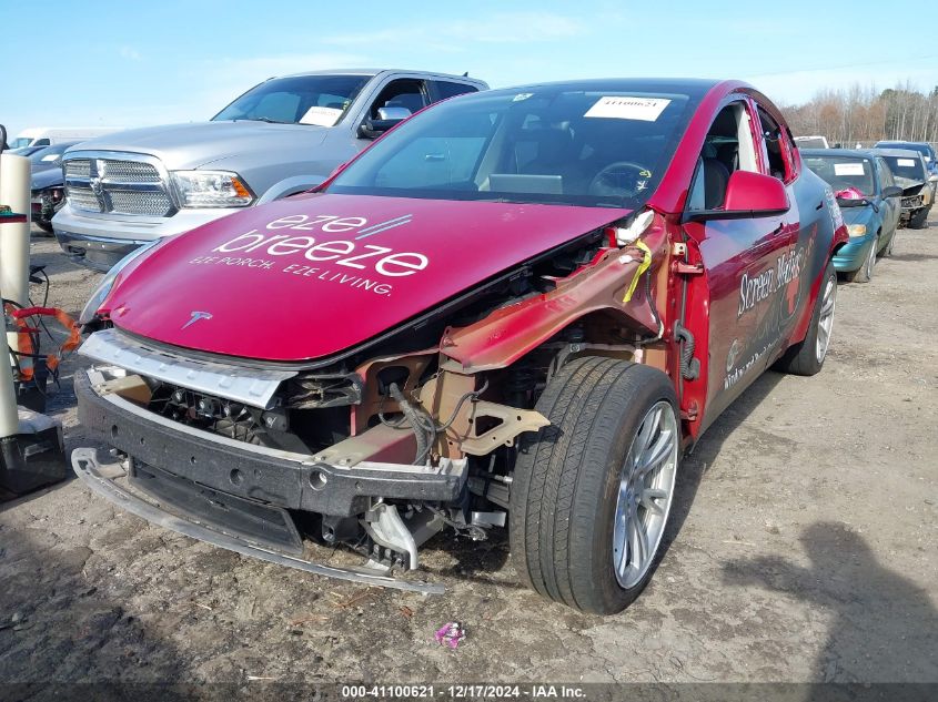 2023 Tesla Model Y Awd/Long Range Dual Motor All-Wheel Drive VIN: 7SAYGDEE0PF598745 Lot: 41100621