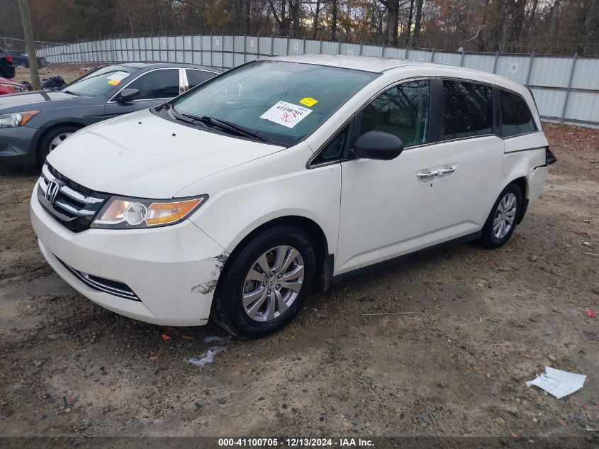 VIN 5FNRL5H43GB156113 2016 Honda Odyssey, EX no.2