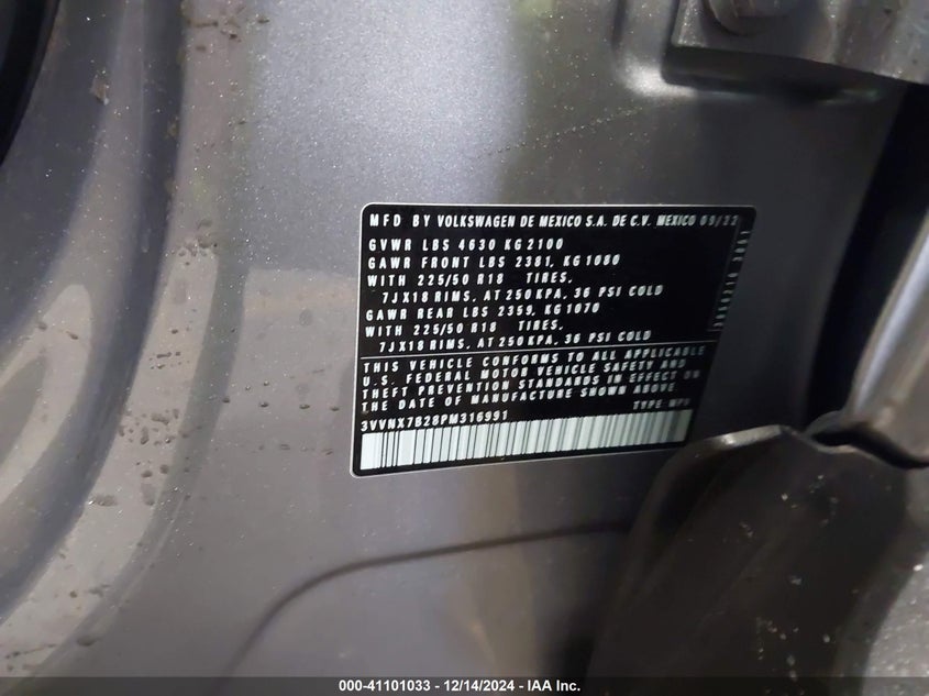 2023 VOLKSWAGEN TAOS 1.5T SE - 3VVNX7B28PM316991