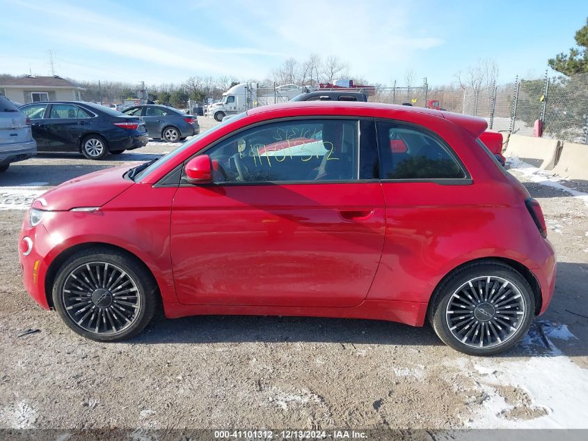 2024 Fiat 500E Inspi(Red) Fwd VIN: ZFAFFAA46RX213143 Lot: 41101312