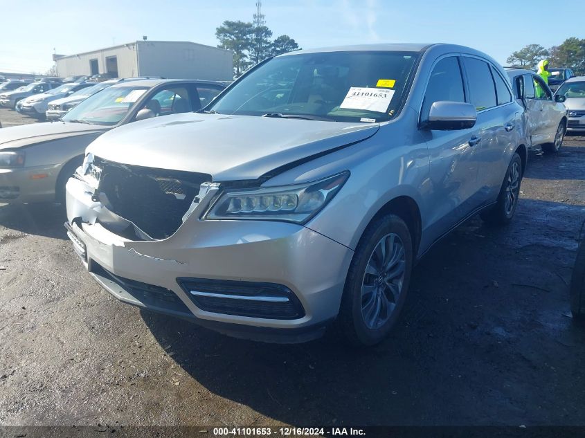 VIN 5FRYD3H44FB004867 2015 Acura MDX, Technology Pa... no.2