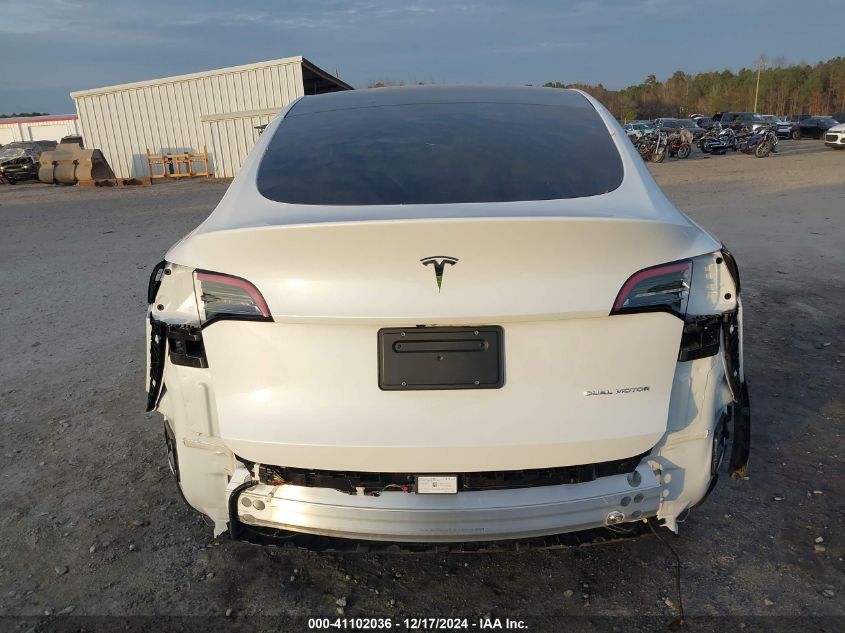 2022 Tesla Model Y Long Range Dual Motor All-Wheel Drive VIN: 7SAYGDEEXNF425392 Lot: 41102036