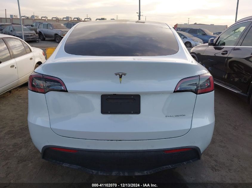 2022 Tesla Model Y Long Range Dual Motor All-Wheel Drive VIN: 7SAYGDEE7NF511646 Lot: 41102070