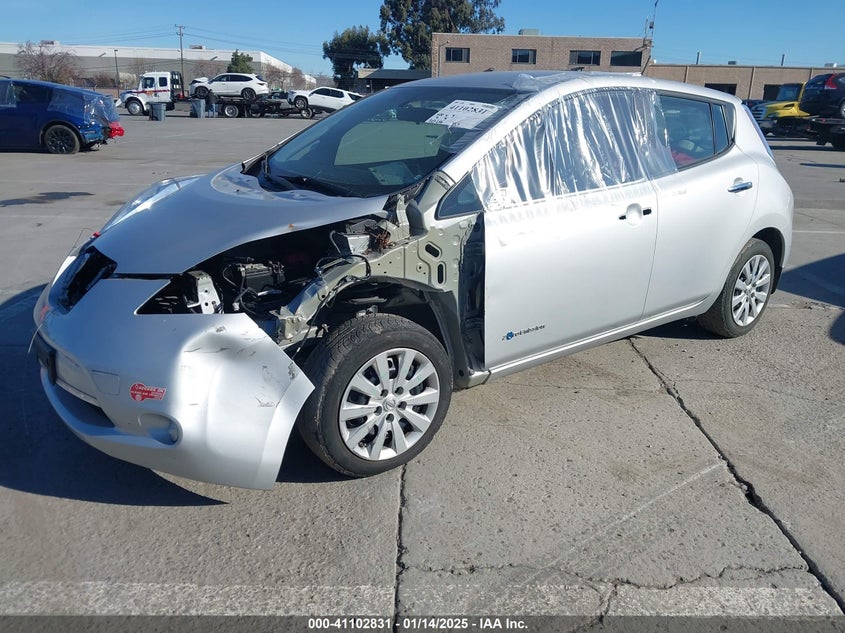 Vin: 1n4bz0cp7hc309472, lot: 41592956, nissan leaf s 20172