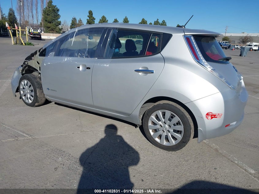 Vin: 1n4bz0cp7hc309472, lot: 41592956, nissan leaf s 20173