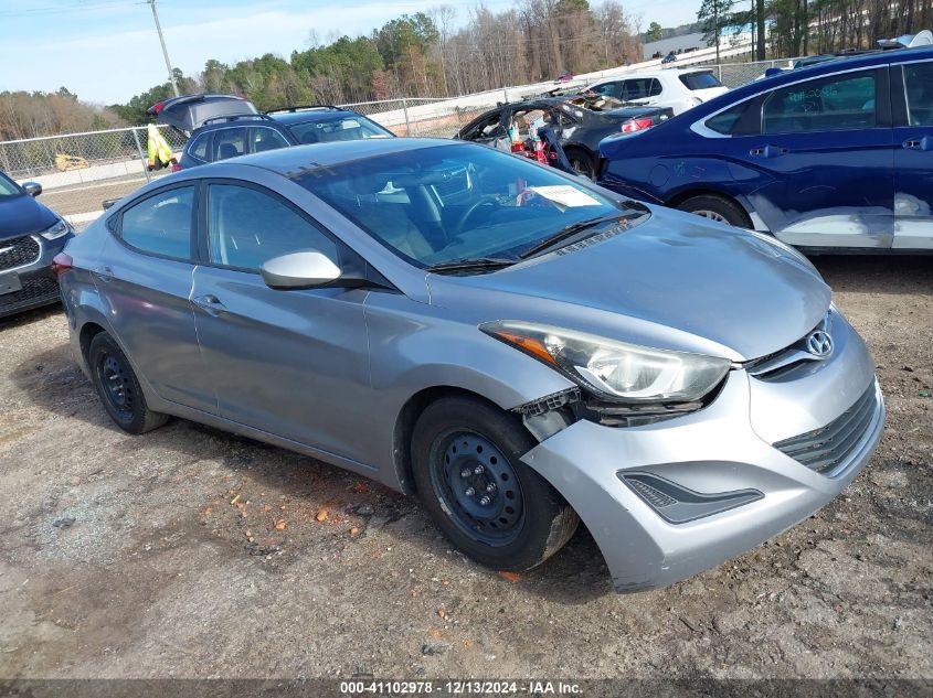 VIN 5NPDH4AE9GH753793 2016 Hyundai Elantra, SE no.1