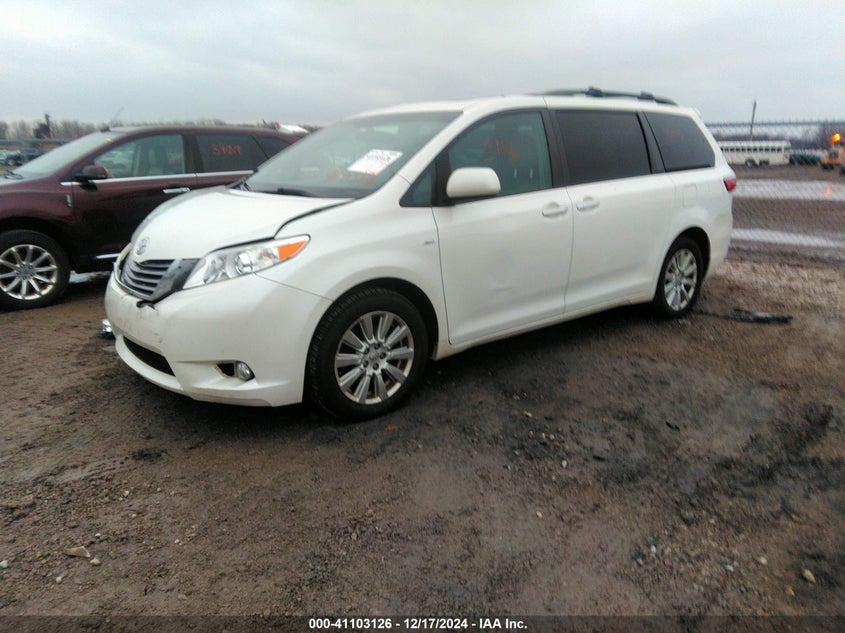 Vin: 5tddz3dc6hs175987, lot: 41593251, toyota sienna xle/limited 20172
