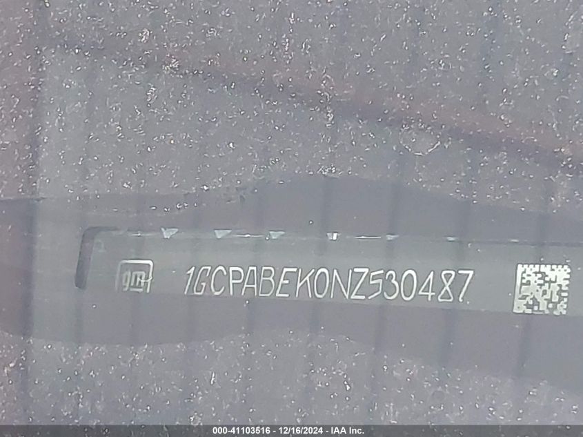 2022 Chevrolet Silverado 1500 2Wd Short Bed Custom VIN: 1GCPABEK0NZ530487 Lot: 41103516