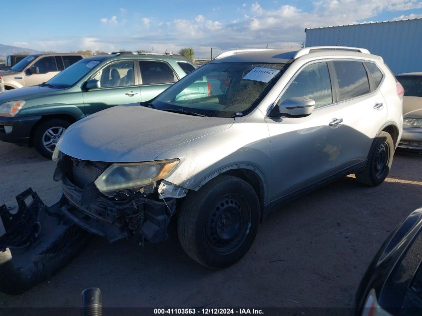 VIN KNMAT2MT0GP627746 2016 Nissan Rogue, S no.2