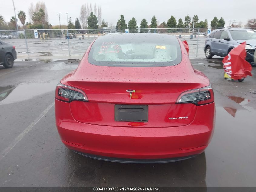 2023 Tesla Model 3 Long Range Dual Motor All-Wheel Drive VIN: 5YJ3E1EB0PF656970 Lot: 41103780