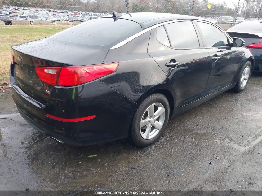 VIN 5XXGM4A72FG485626 2015 KIA Optima, LX no.4