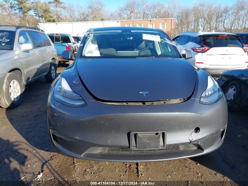 2021 Tesla Model Y Long Range Dual Motor All-Wheel Drive VIN: 5YJYGDEE7MF110514 Lot: 41104104