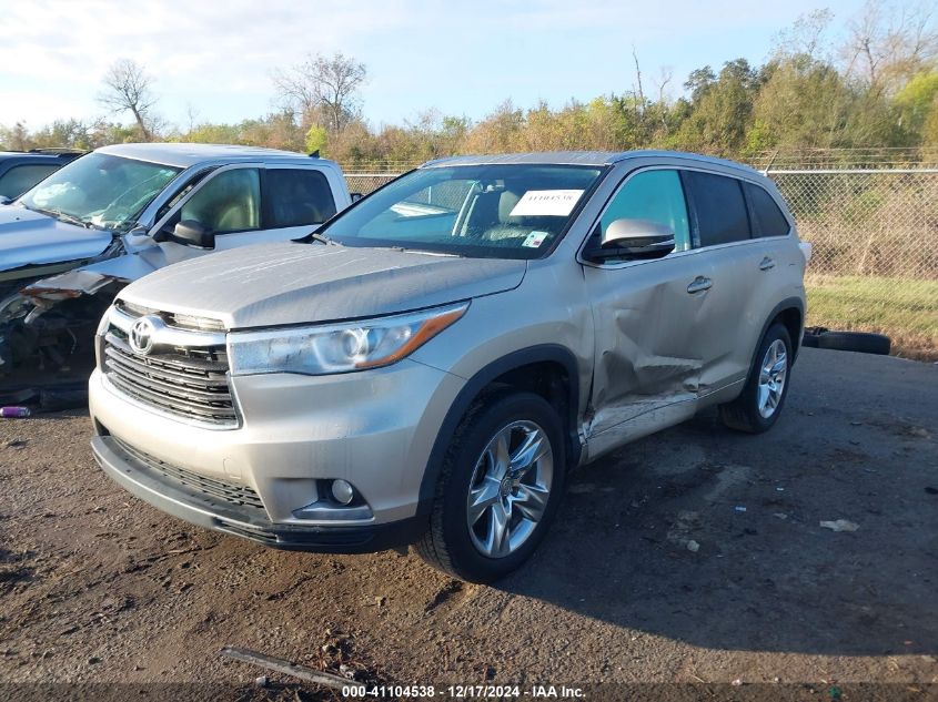 VIN 5TDYKRFHXES017777 2014 Toyota Highlander, Limit... no.2