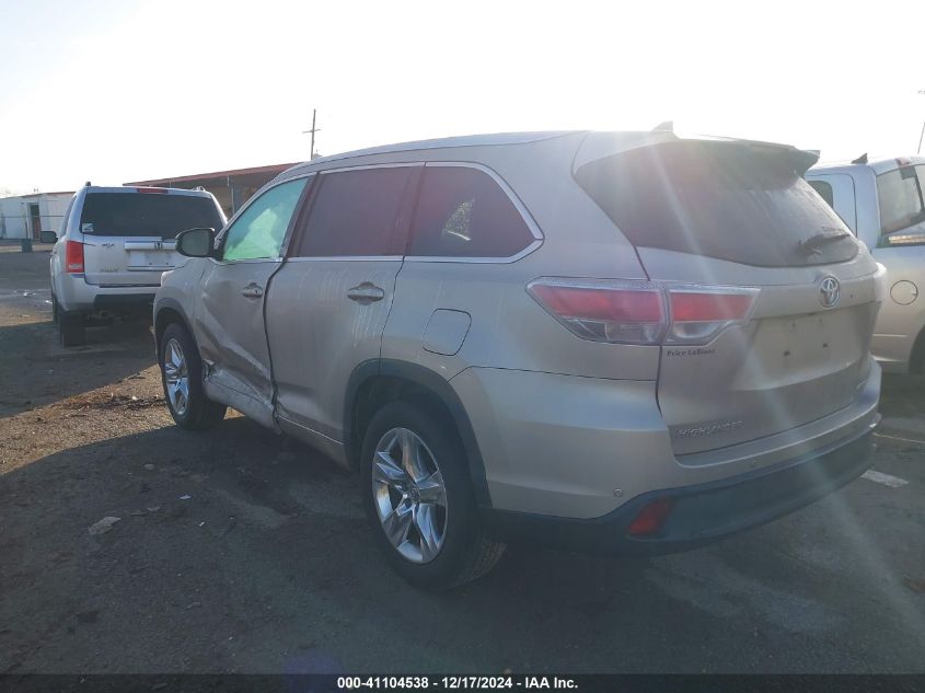 VIN 5TDYKRFHXES017777 2014 Toyota Highlander, Limit... no.3