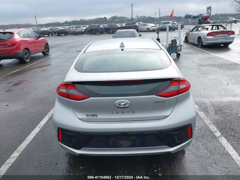 2018 Hyundai Ioniq Hybrid Limited VIN: KMHC85LC9JU087279 Lot: 41104562