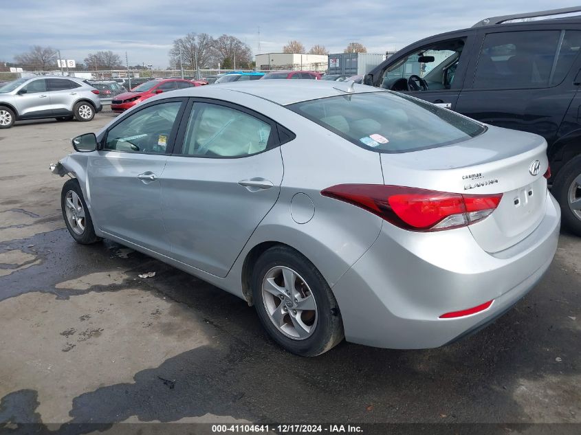 VIN KMHDH4AE1EU071800 2014 Hyundai Elantra, SE no.3