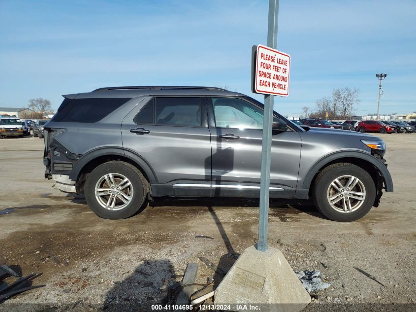 2021 Ford Explorer Xlt VIN: 1FMSK8DH3MGA58033 Lot: 41104695