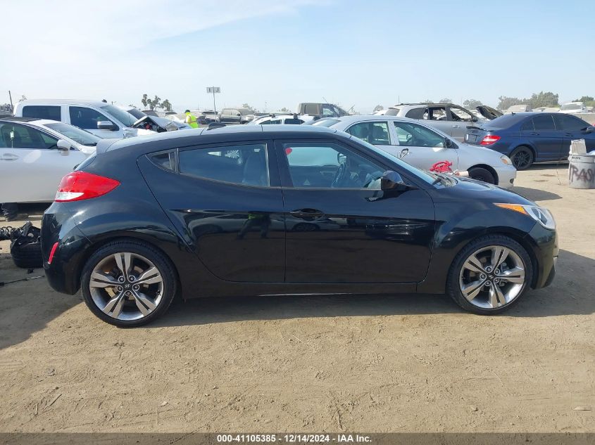 2013 Hyundai Veloster Base W/Black VIN: KMHTC6AD0DU141377 Lot: 41105385