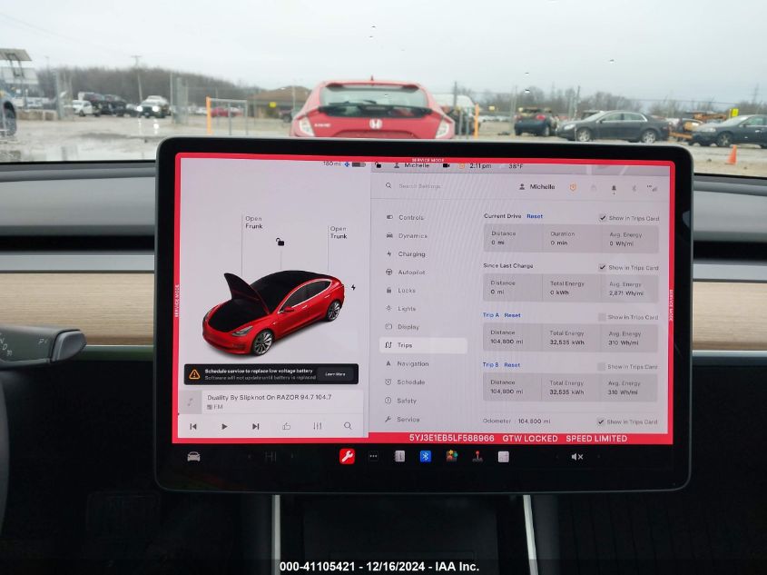 2020 Tesla Model 3 Long Range Dual Motor All-Wheel Drive VIN: 5YJ3E1EB5LF588966 Lot: 41105421