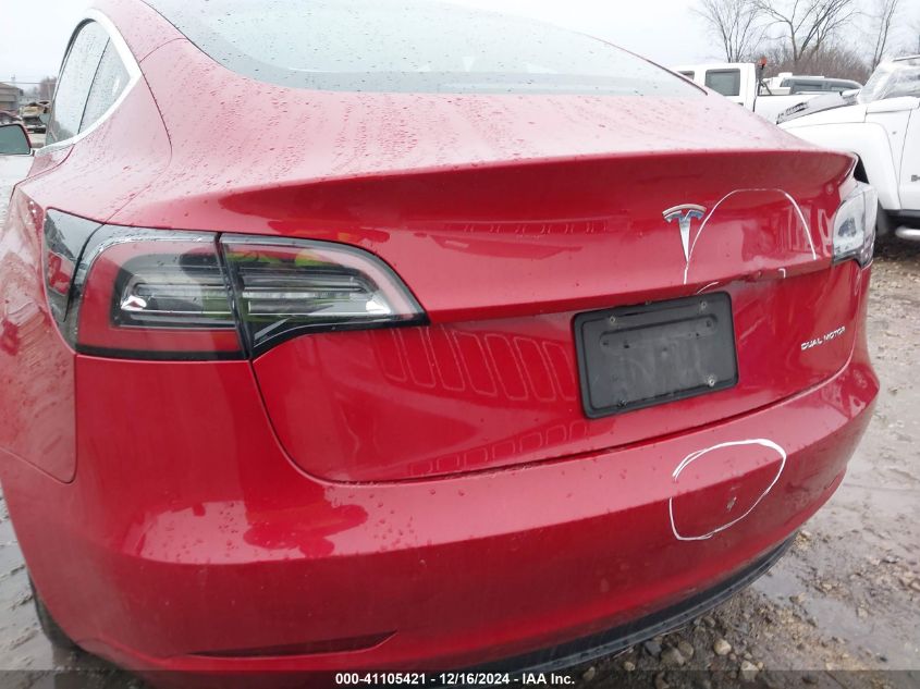 2020 Tesla Model 3 Long Range Dual Motor All-Wheel Drive VIN: 5YJ3E1EB5LF588966 Lot: 41105421